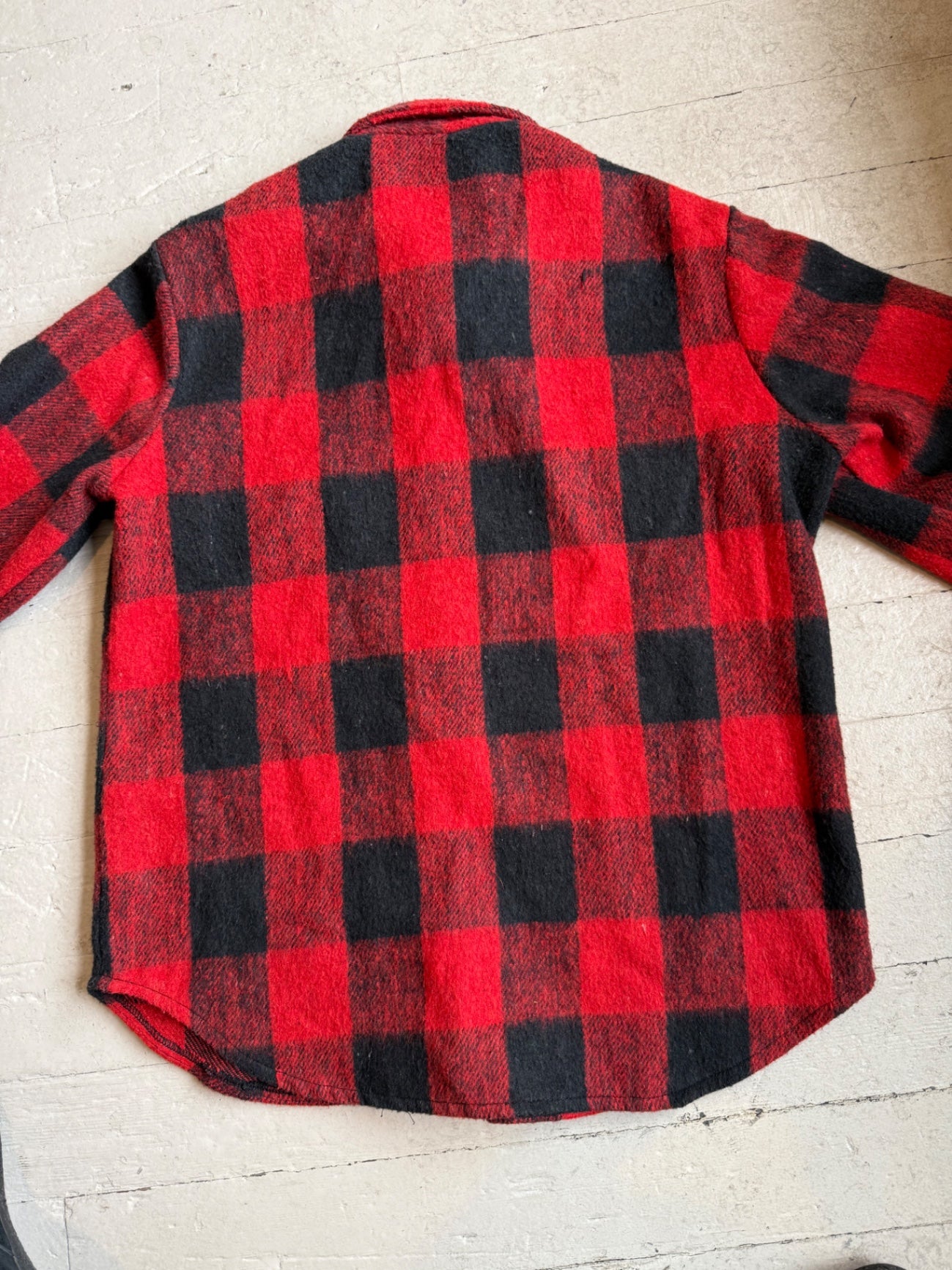 Vintage Wool and Silk Blend Buffalo Plaid Flannel