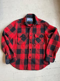 Vintage Wool and Silk Blend Buffalo Plaid Flannel