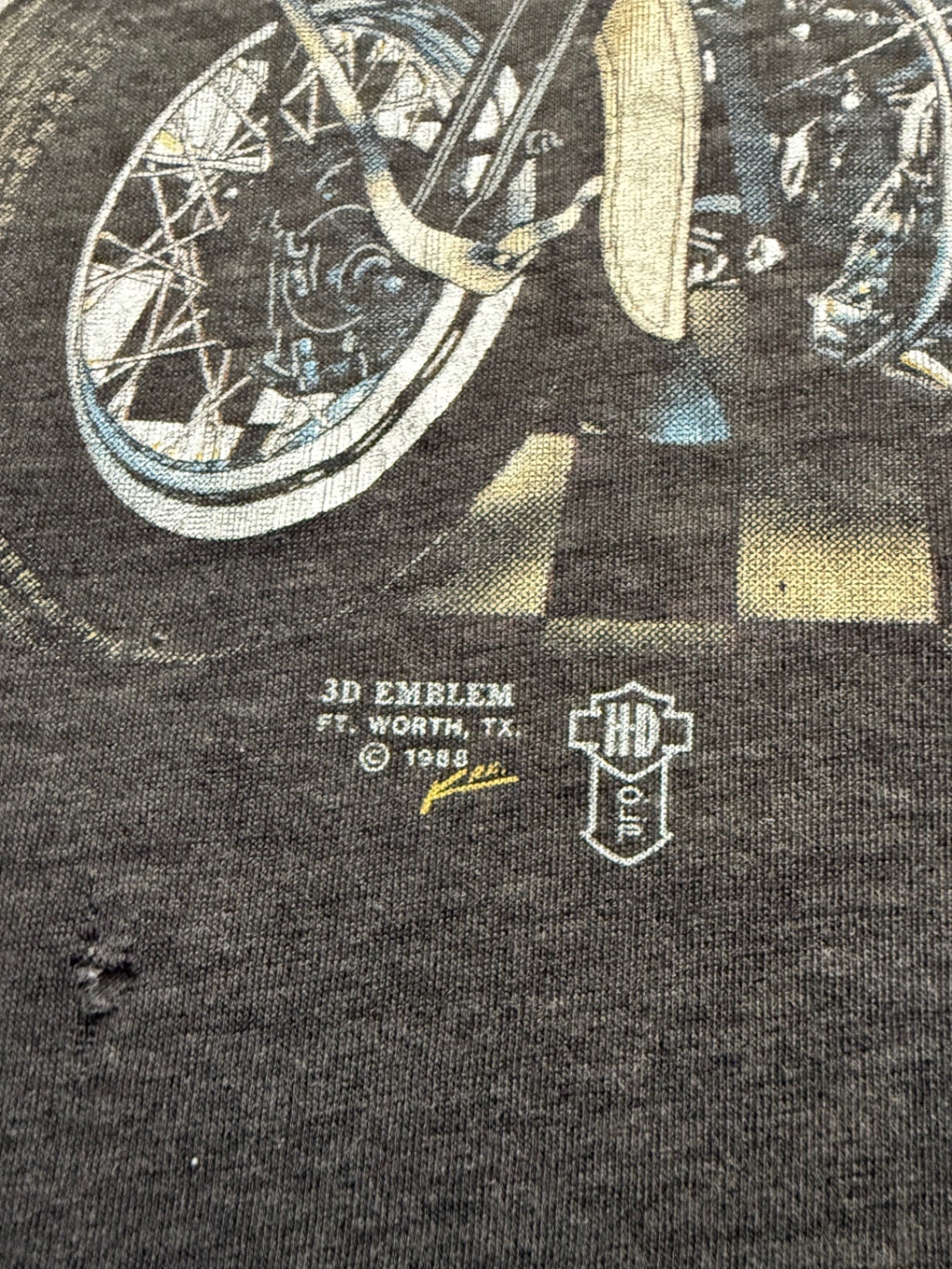 1989 Harley 3D Emblem Tee 