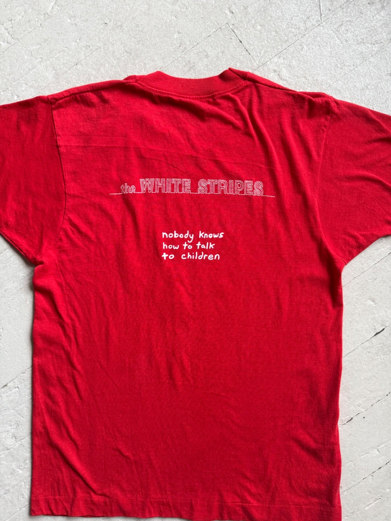 Vintage White Stripes Peppermint Tee