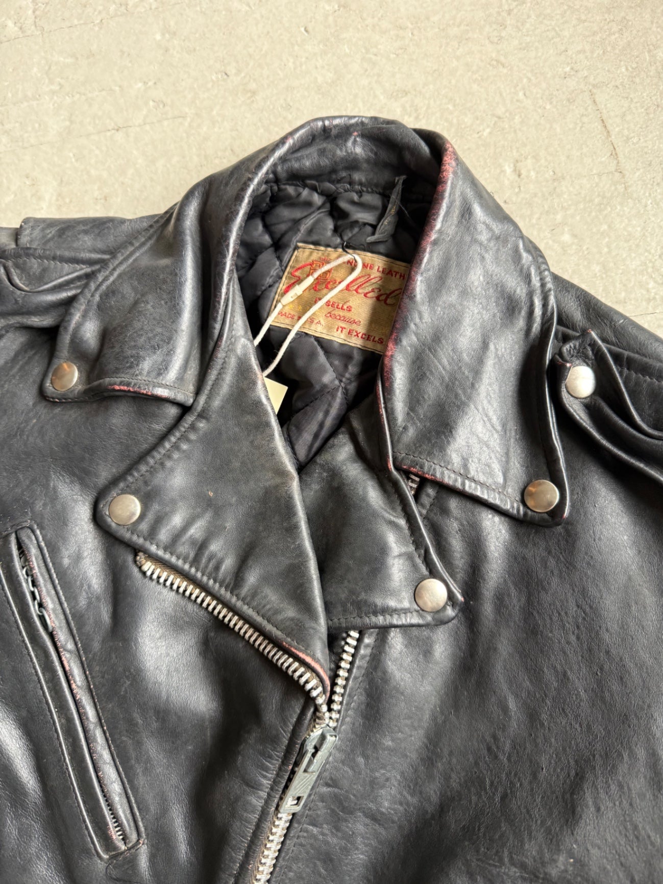 1970s Leather Biker Jacket
