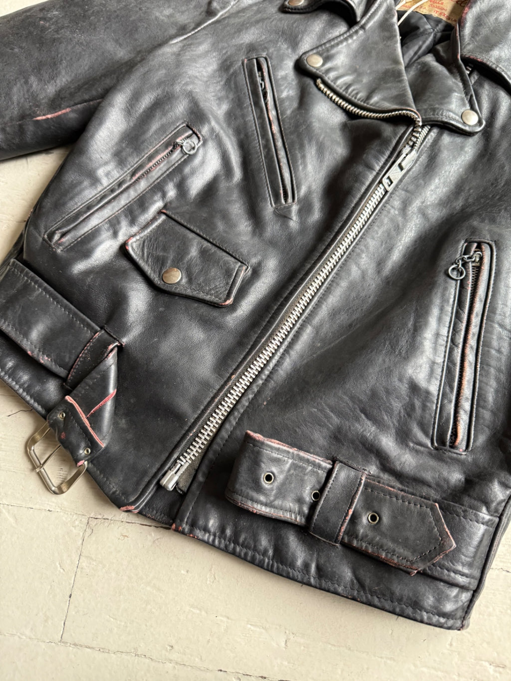 1970s Leather Biker Jacket