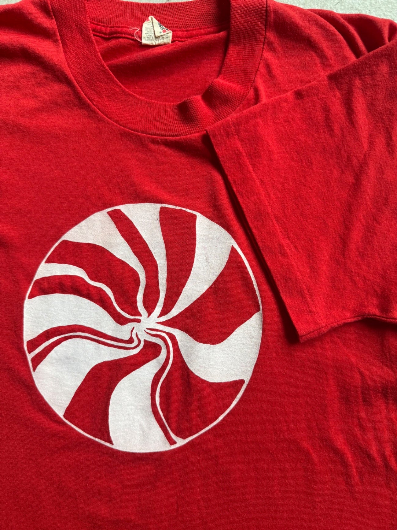 Vintage White Stripes Peppermint Tee