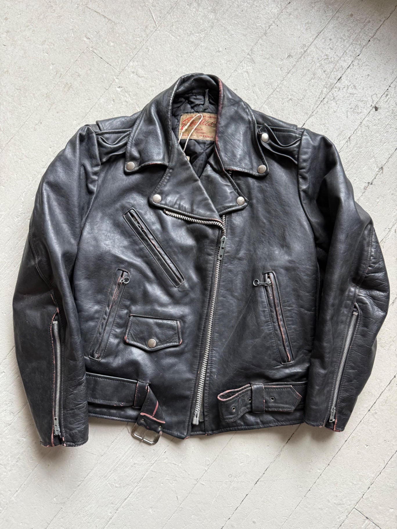 1970s Leather Biker Jacket
