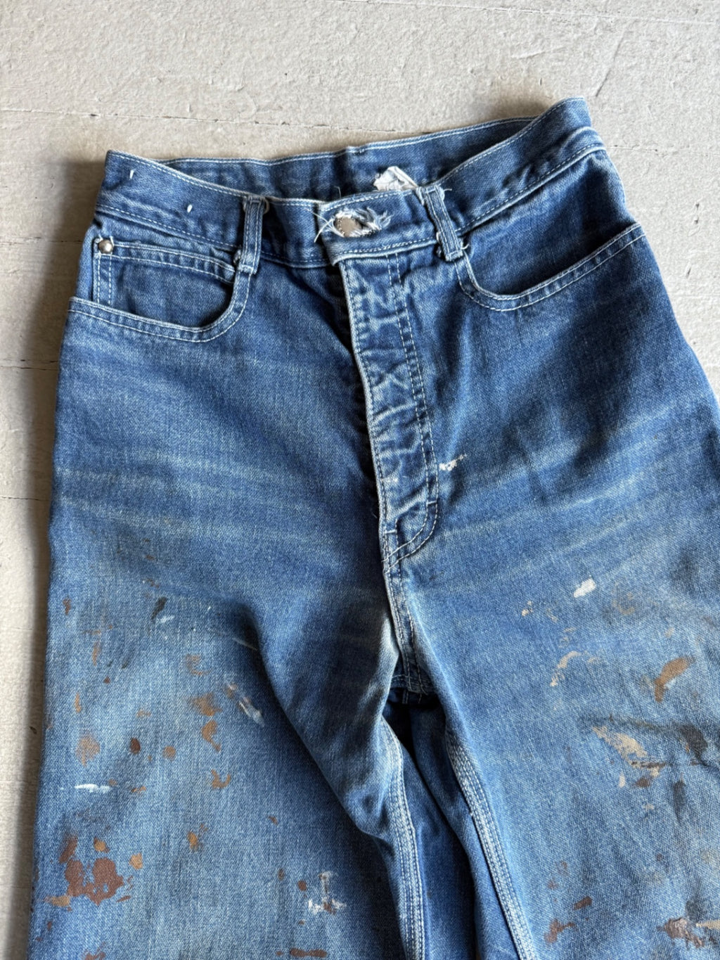 1970s Brittania Wide Leg Painter Jeans