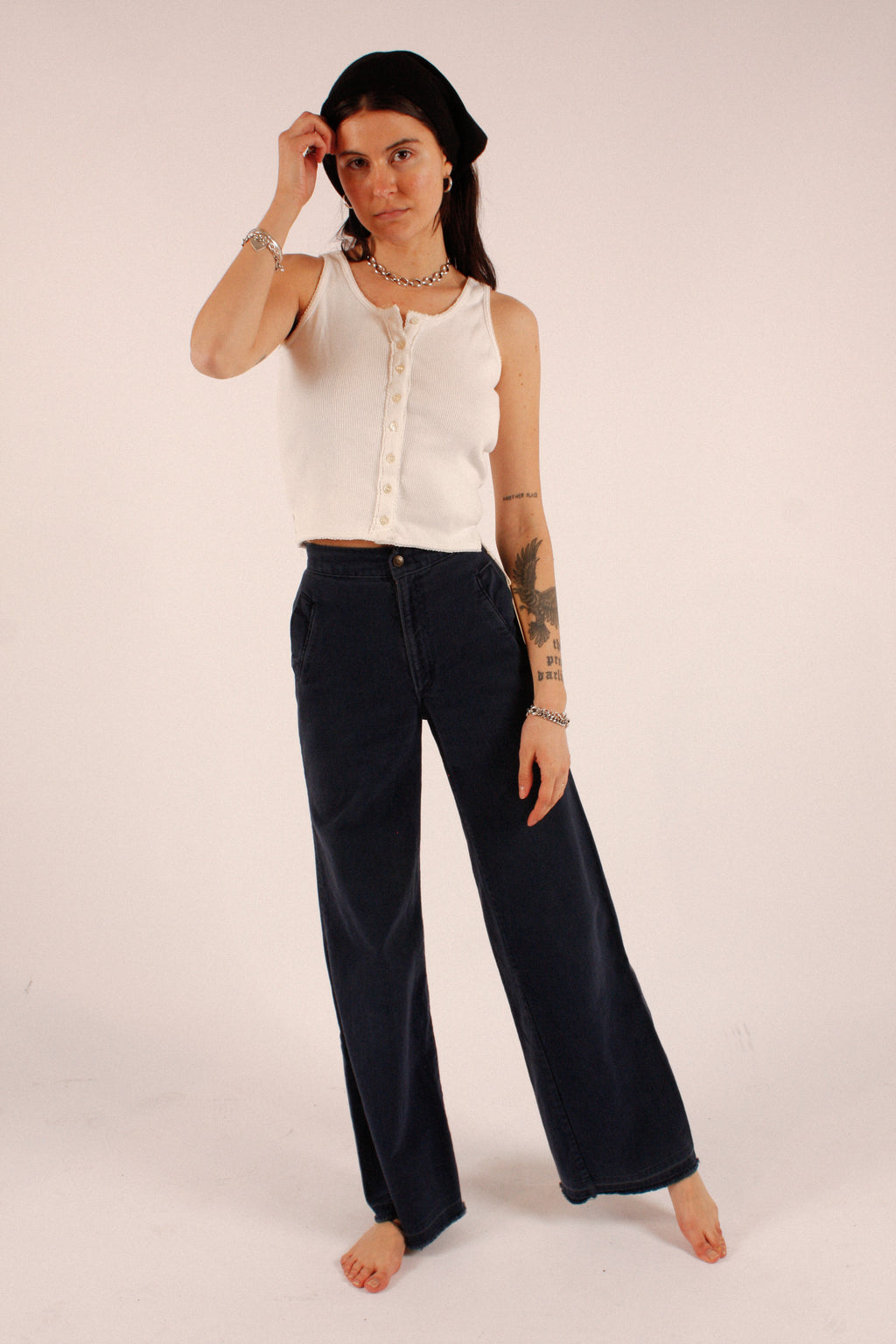 1970s Wide Leg Work Pants