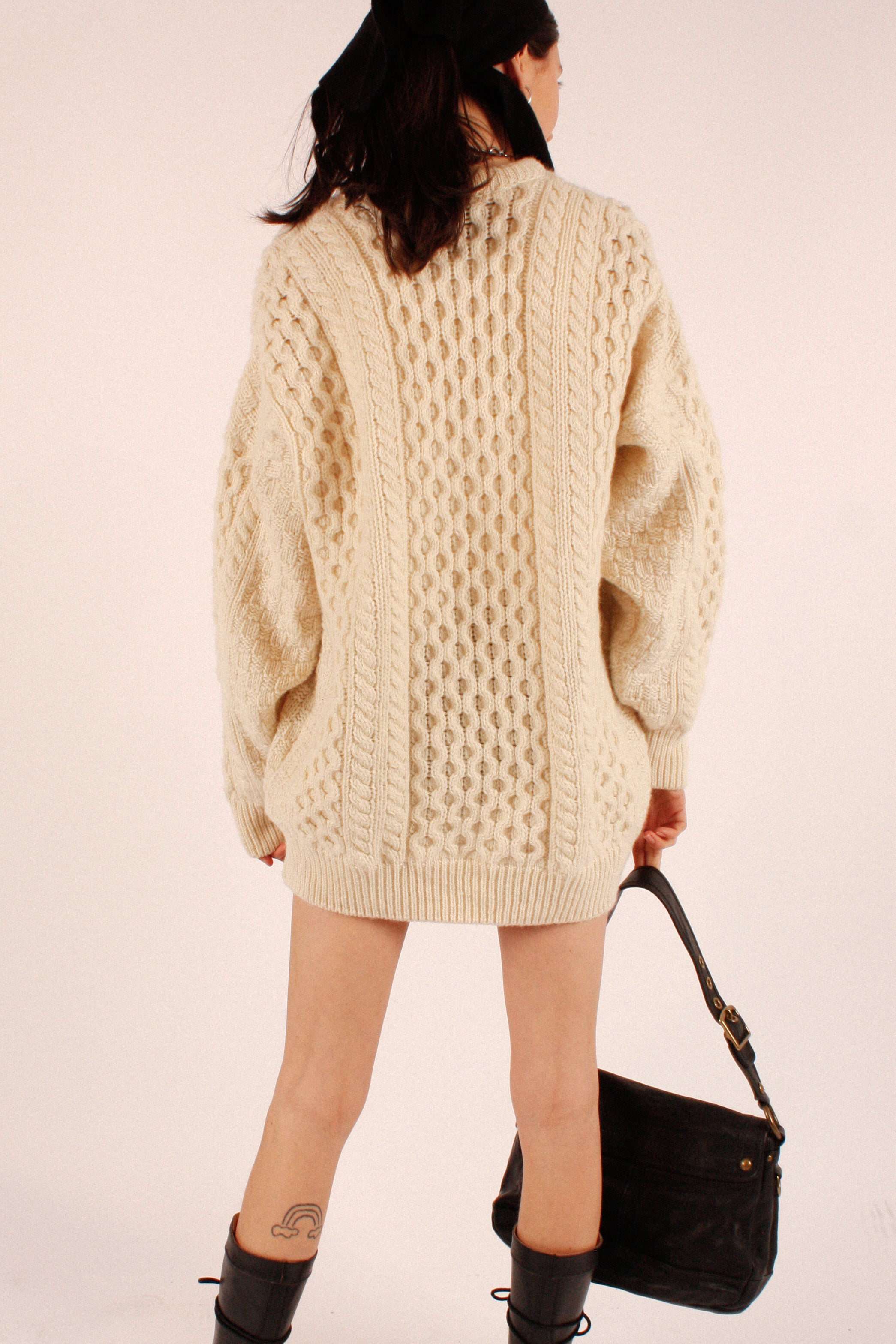 Vintage Wool Fishermans Knit Sweater Made in Ireland