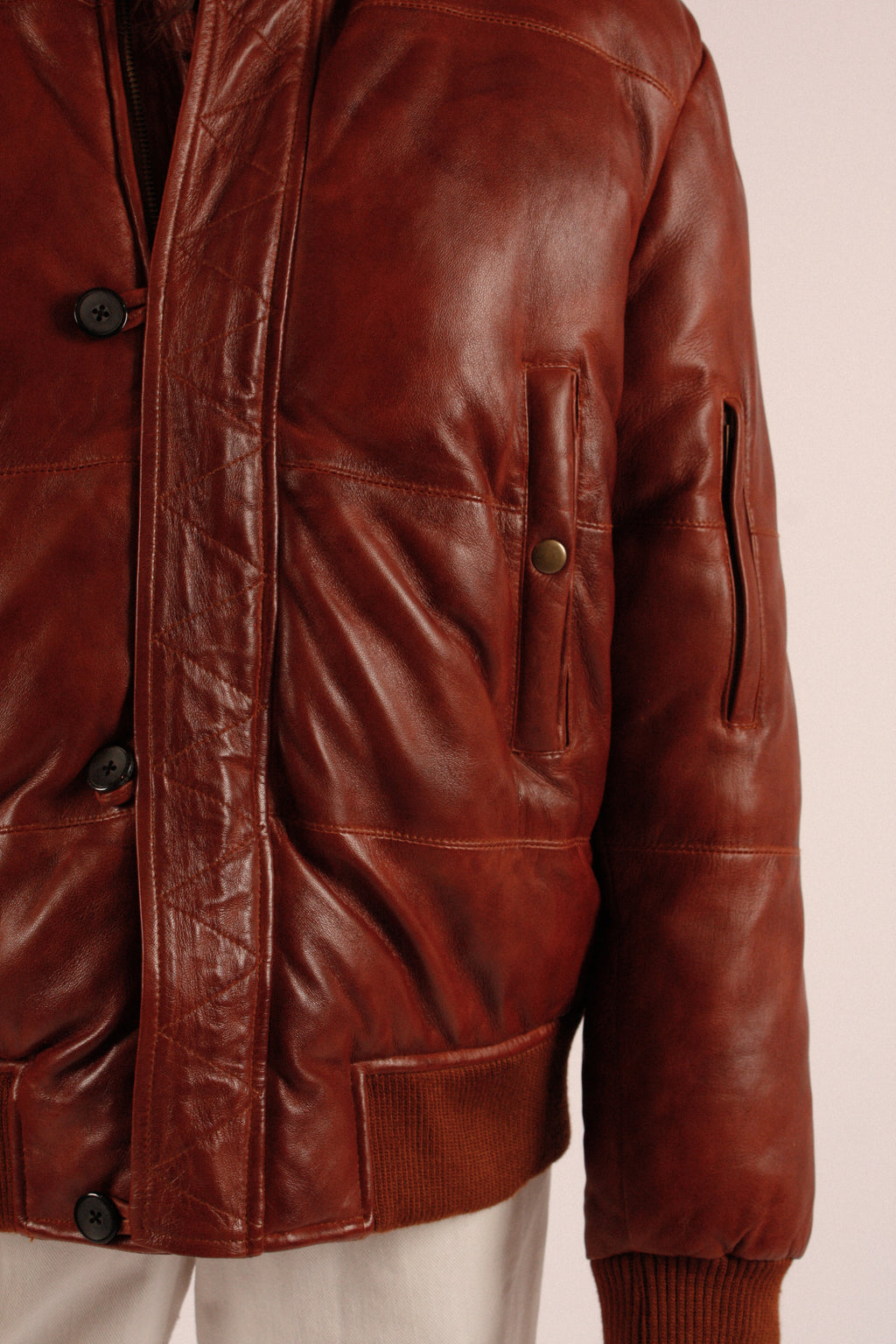 Vintage Leather Puffer