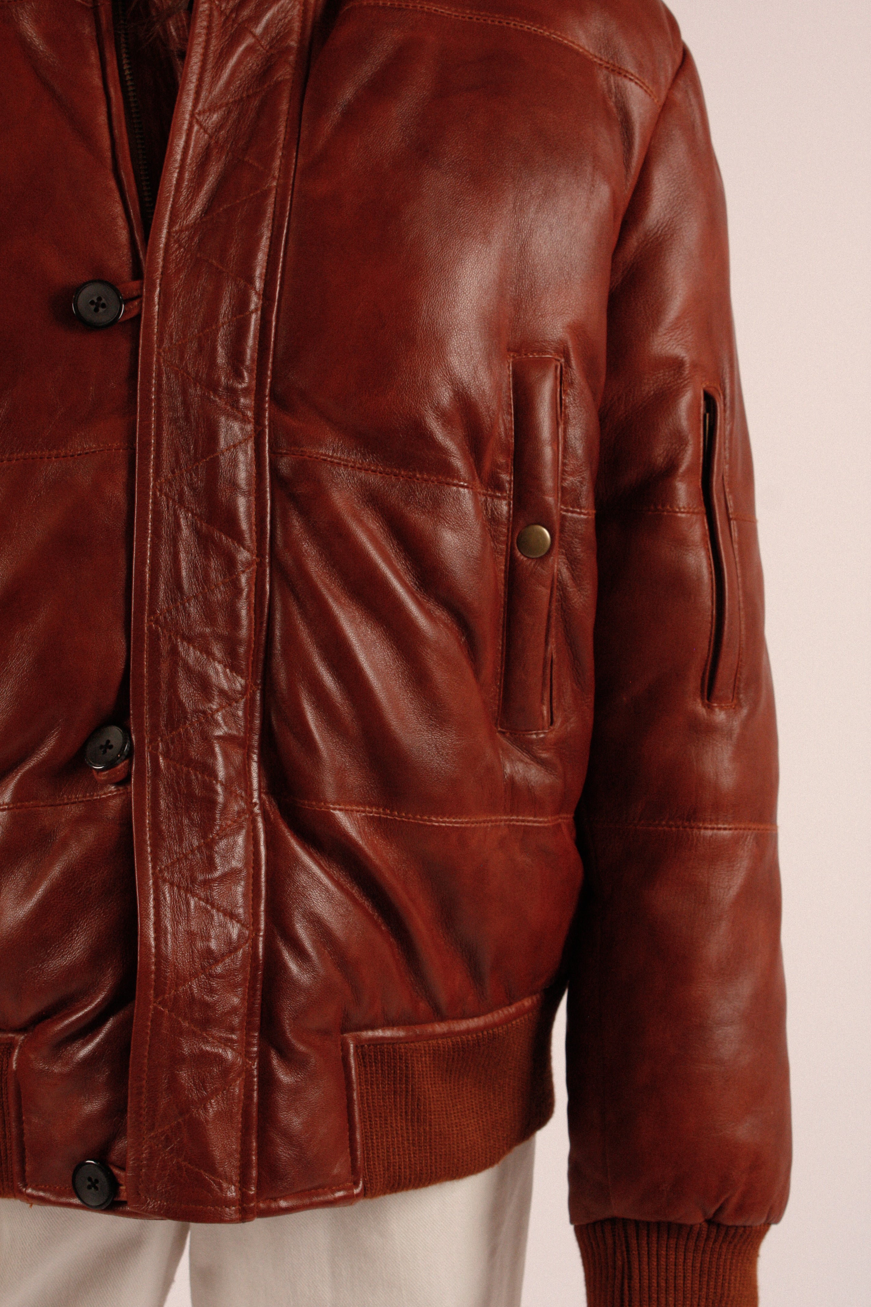 Vintage Leather Puffer