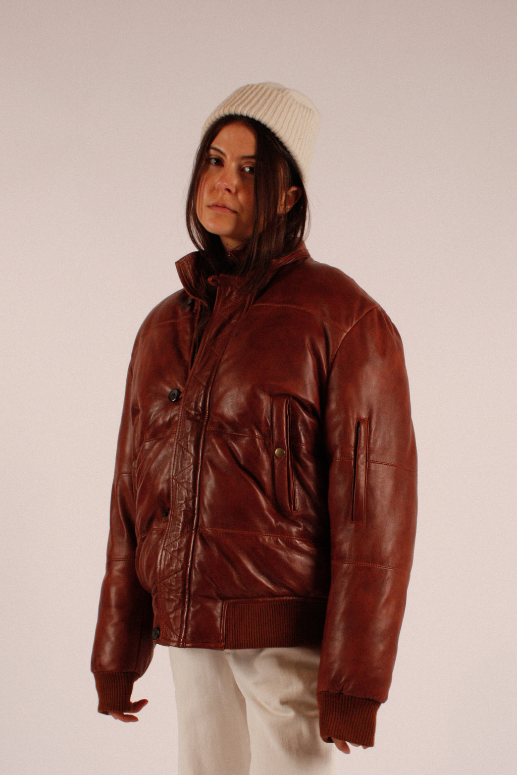 Vintage Leather Puffer