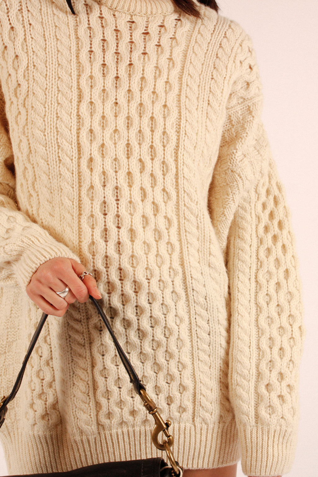 Vintage Wool Fishermans Knit Sweater Made in Ireland