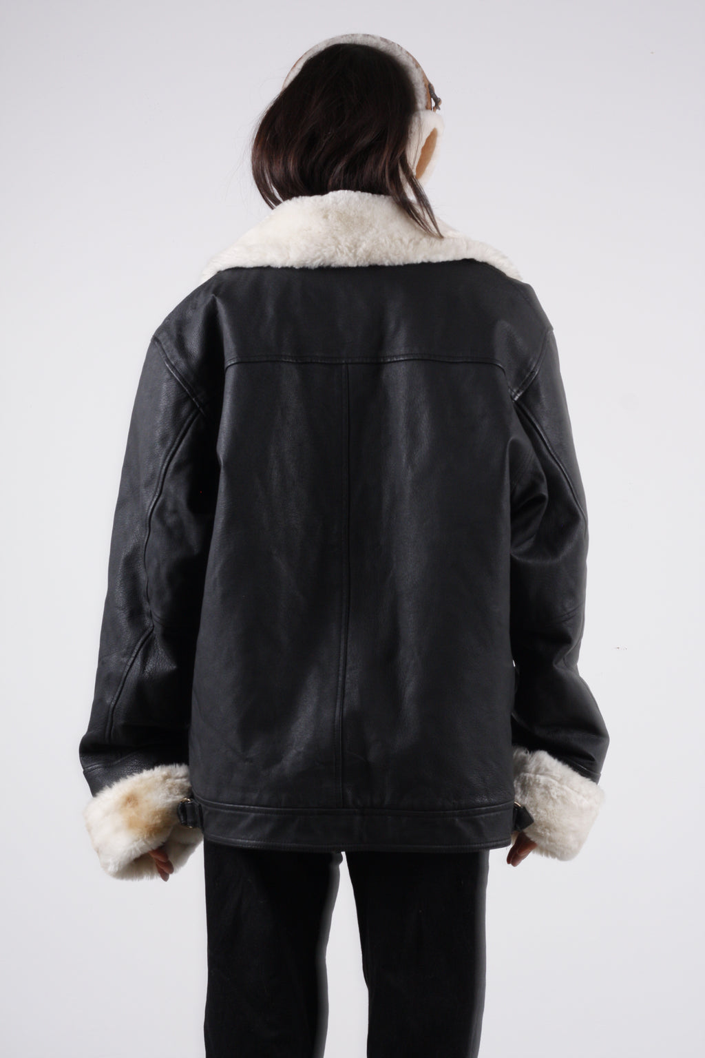 Vintage Shearling Leather Jacket