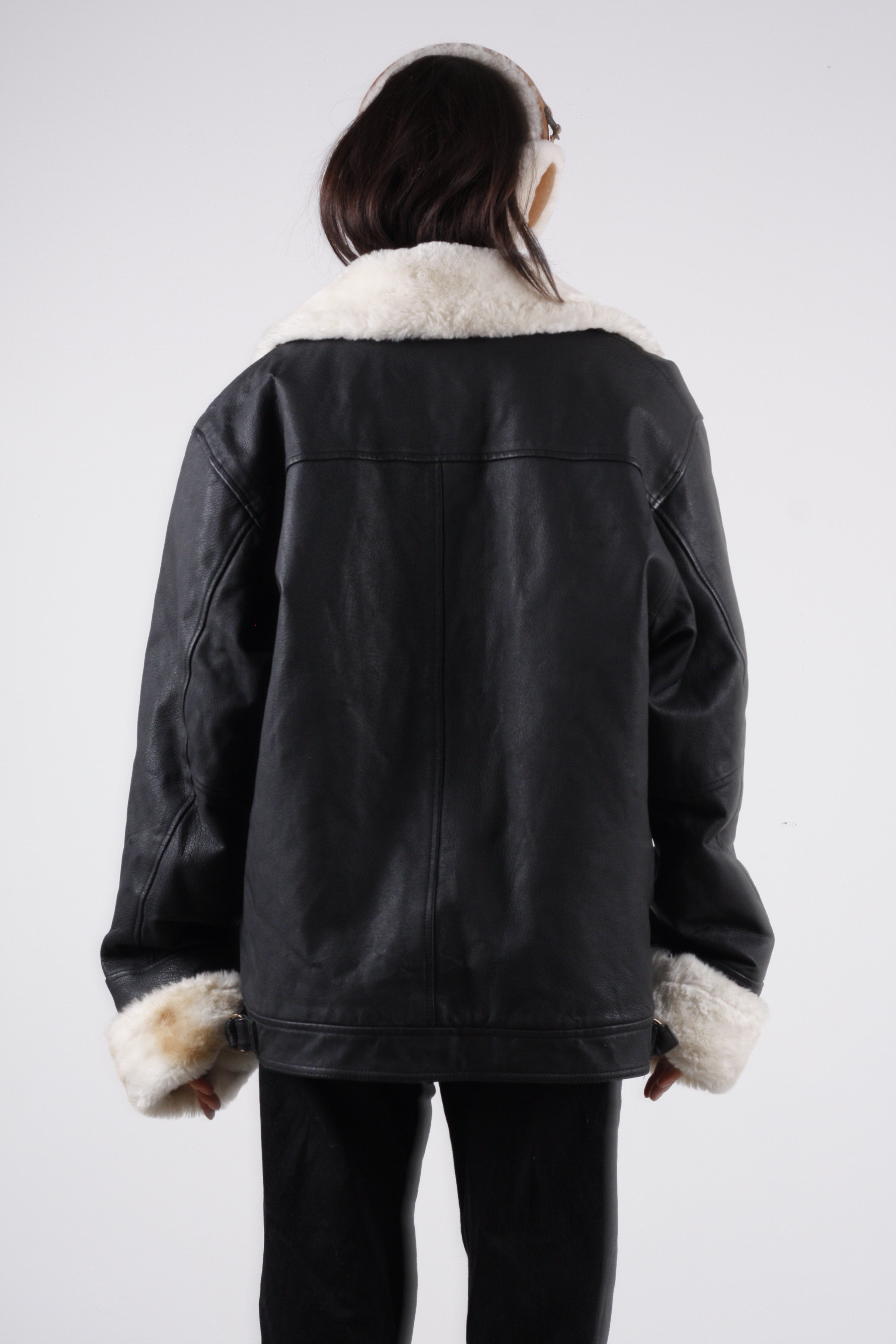 Vintage Shearling Leather Jacket