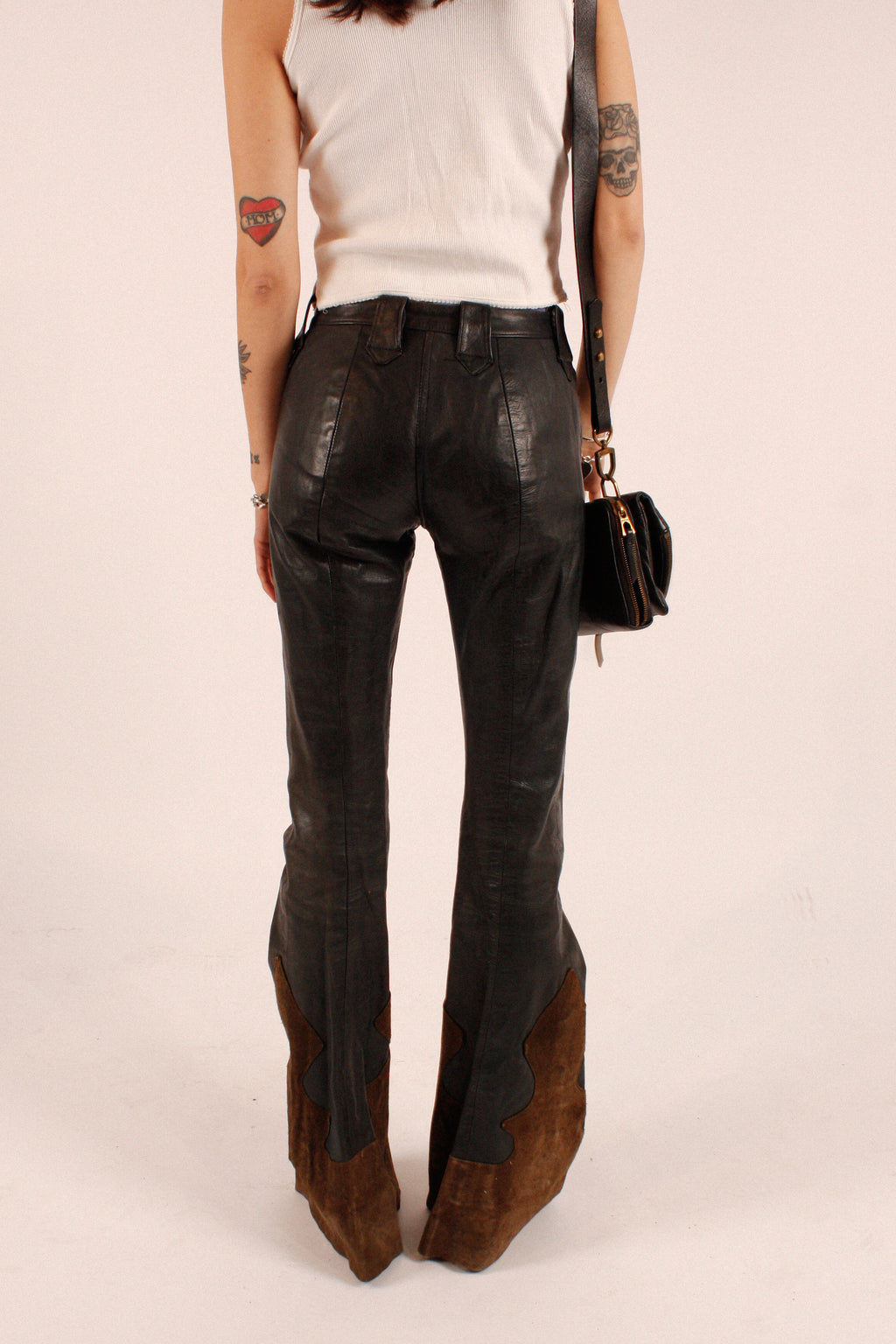 Vintage Leather Bell Bottoms