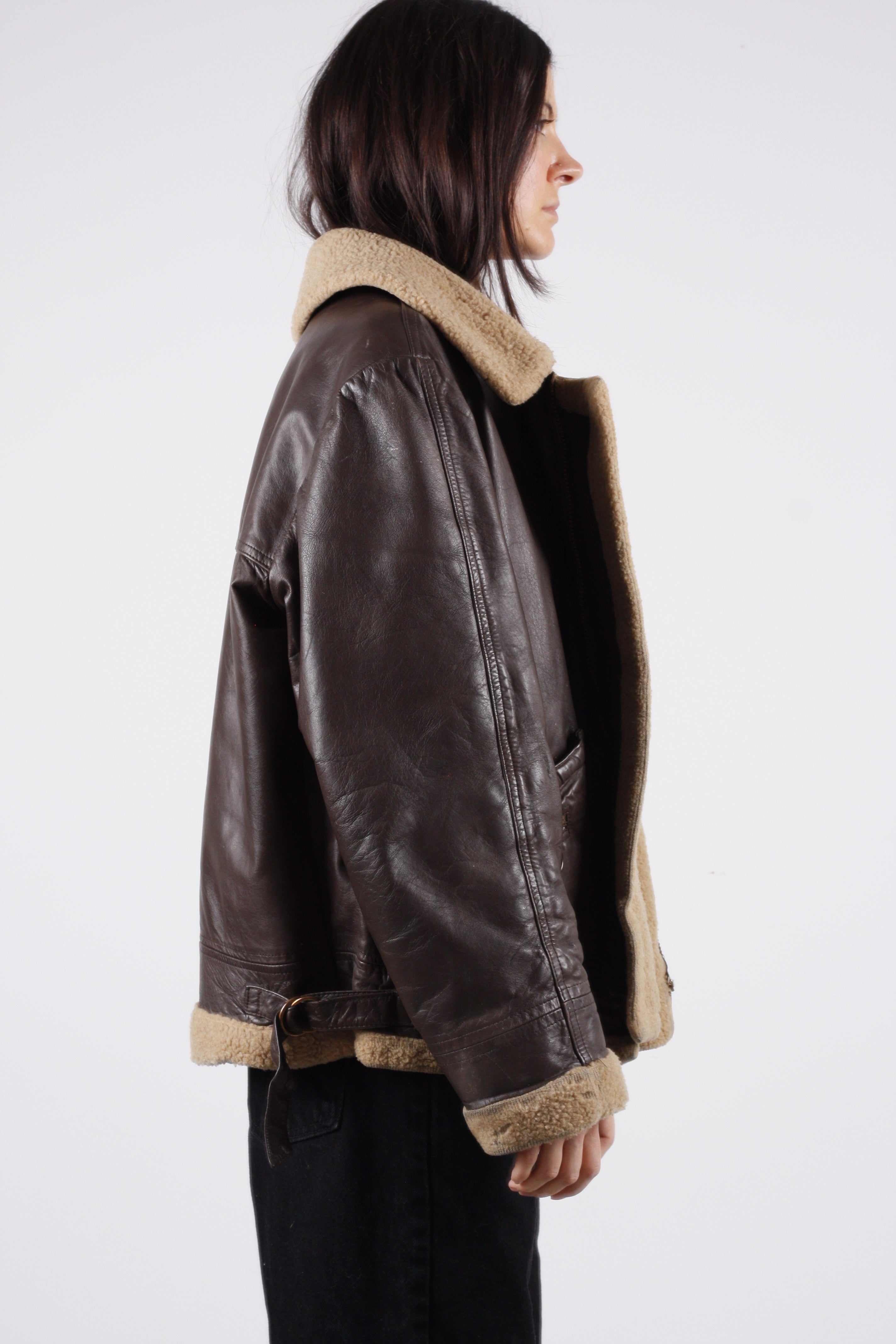 1940s Leather Flight Jacket