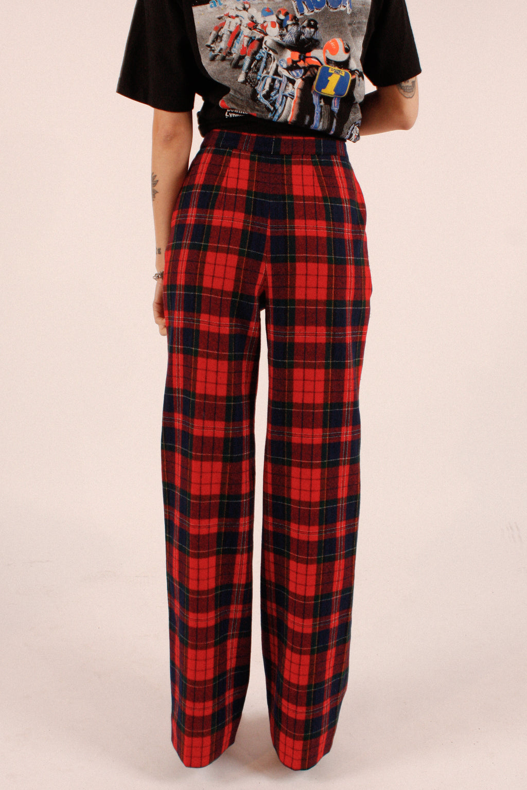 1970s Pendleton Lined Wool Plaid Pants