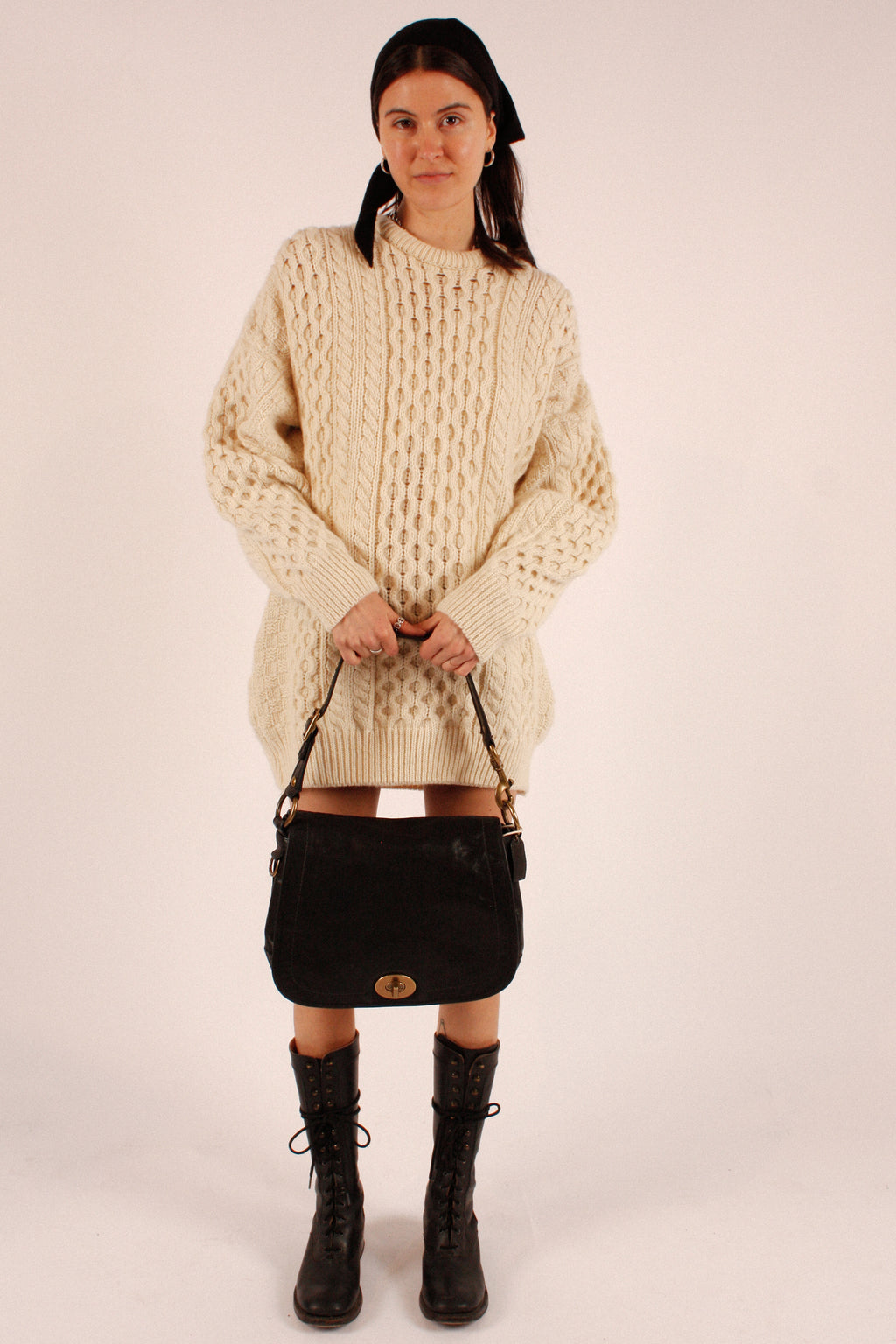 Vintage Wool Fishermans Knit Sweater Made in Ireland