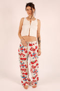 1960s Cartoon Print Pants