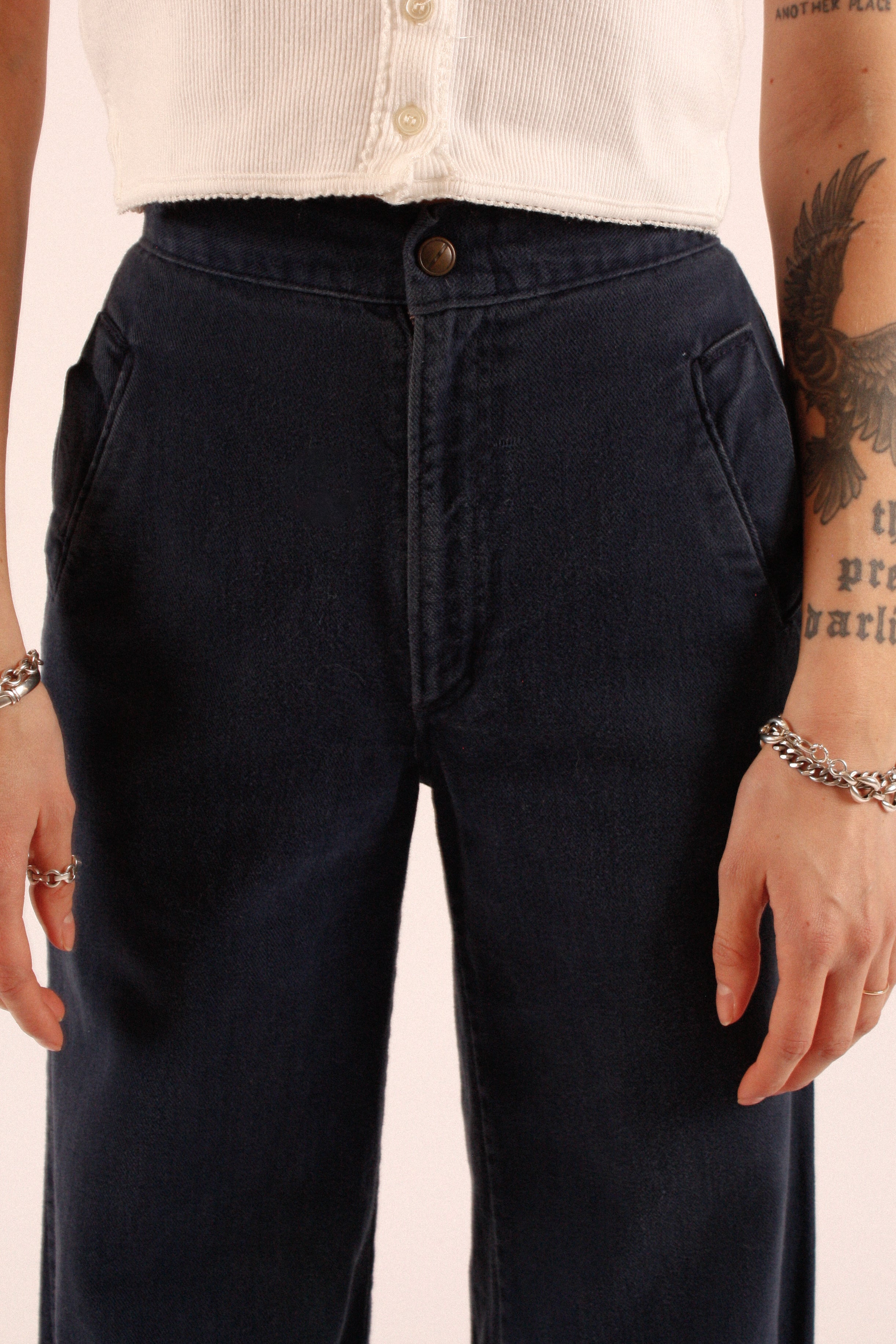 1970s Wide Leg Work Pants