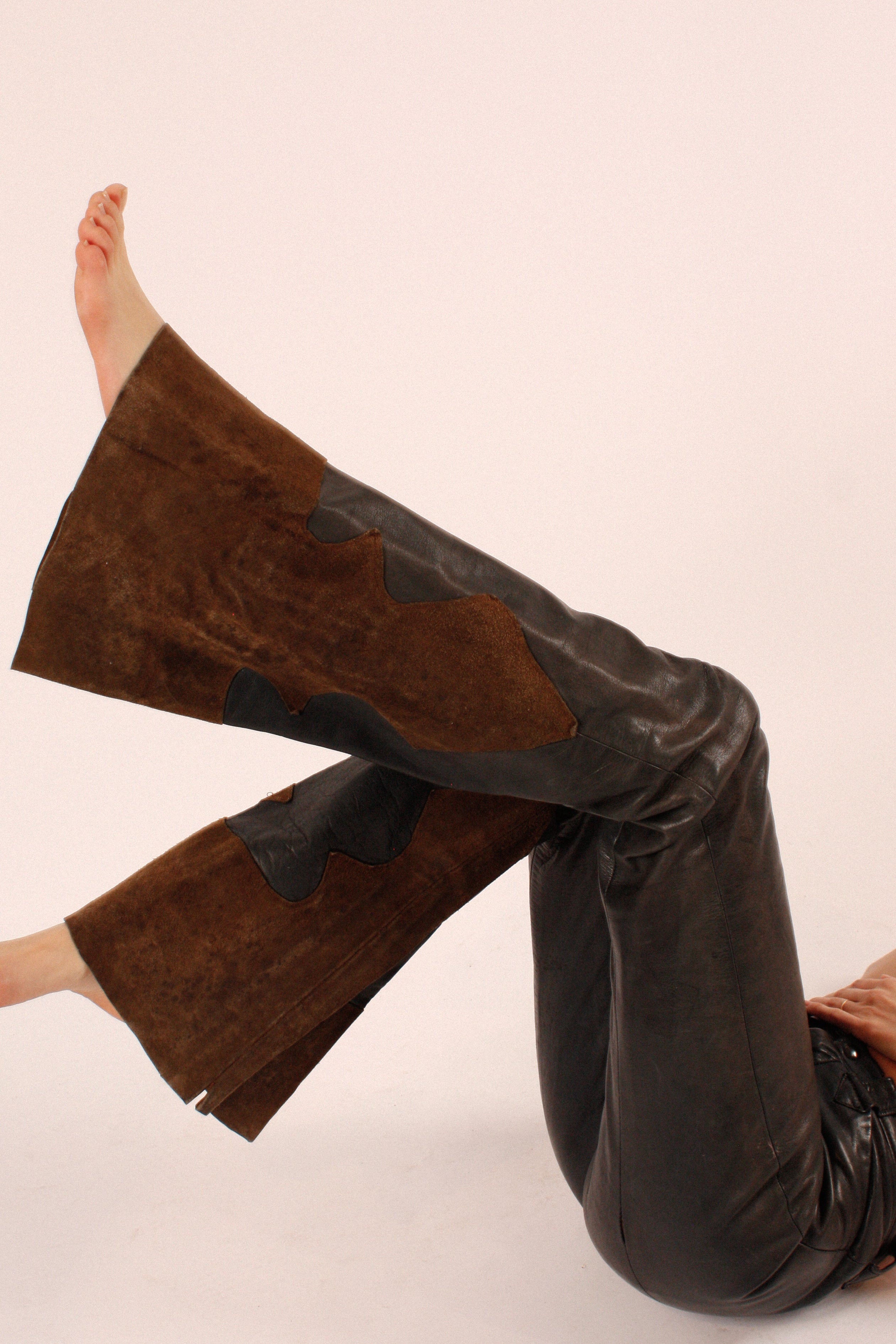 Vintage Leather Bell Bottoms