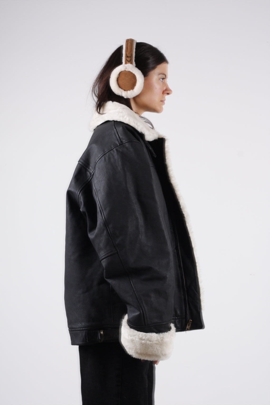 Vintage Shearling Leather Jacket